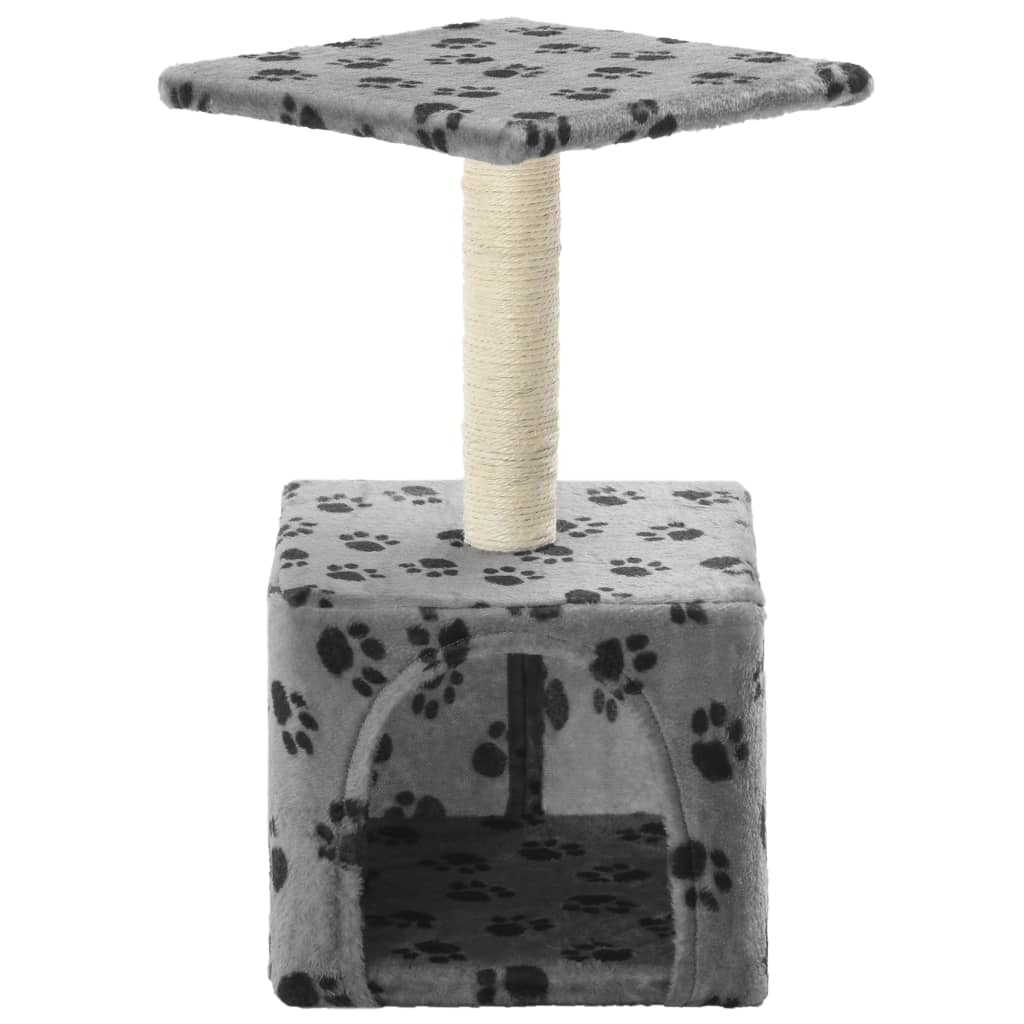 Vidaxl Cat Grakeding Post con sisal graffiaggio post 55 cm pootprints grigio