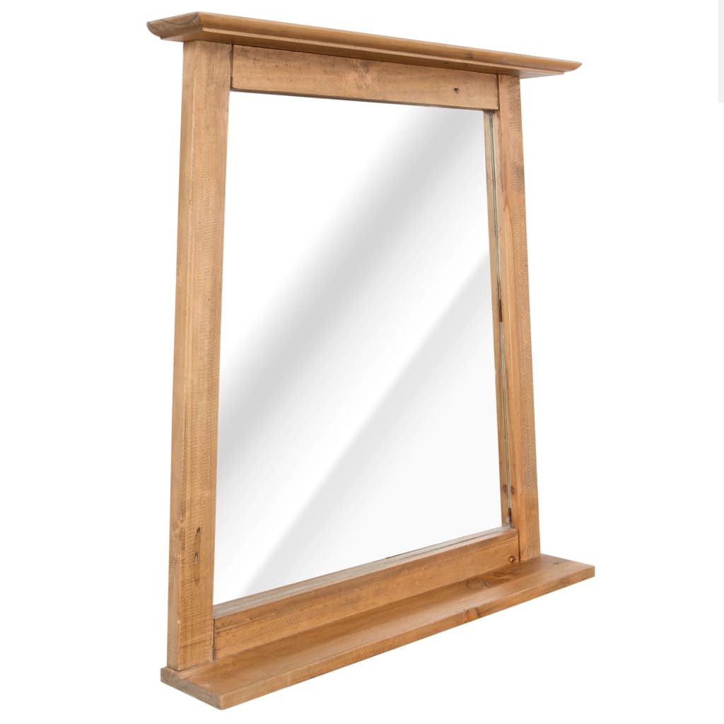Specchio da bagno Vidaxl 70x12x79 cm pino solido