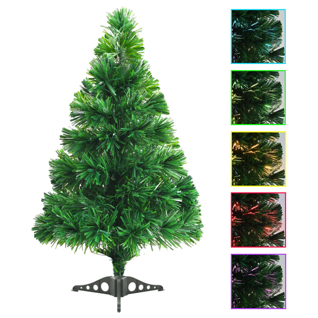 Vidaxl Kunstkerstboom 64 cm de fibra óptica verde