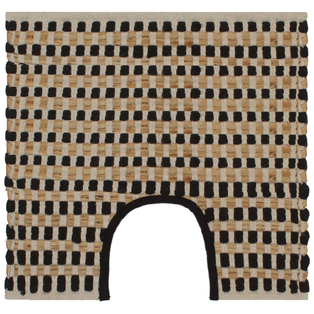 Vidaxl Bathmatting Set Mand -Woven Jute y polvo natural y negro