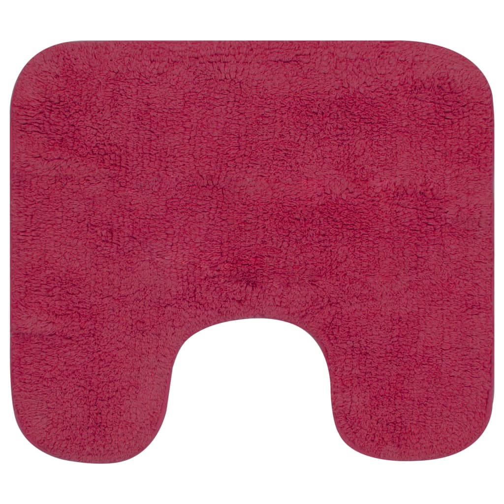 Vidaxl Bathmatting Set Fabric Fuchsia a 2 pezzi