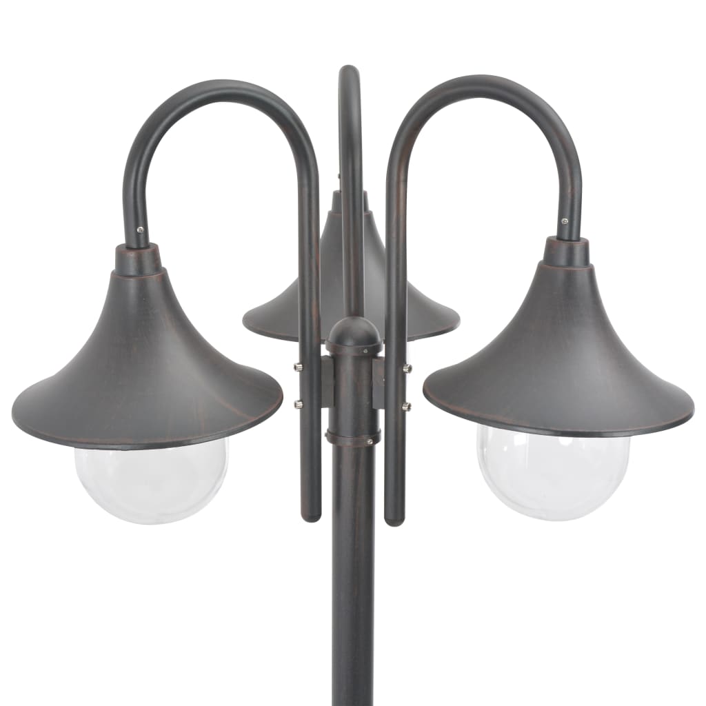 Vidaxl Light Lighting Garden E27 220 cm Aluminio Bronzo a 3 pezzi