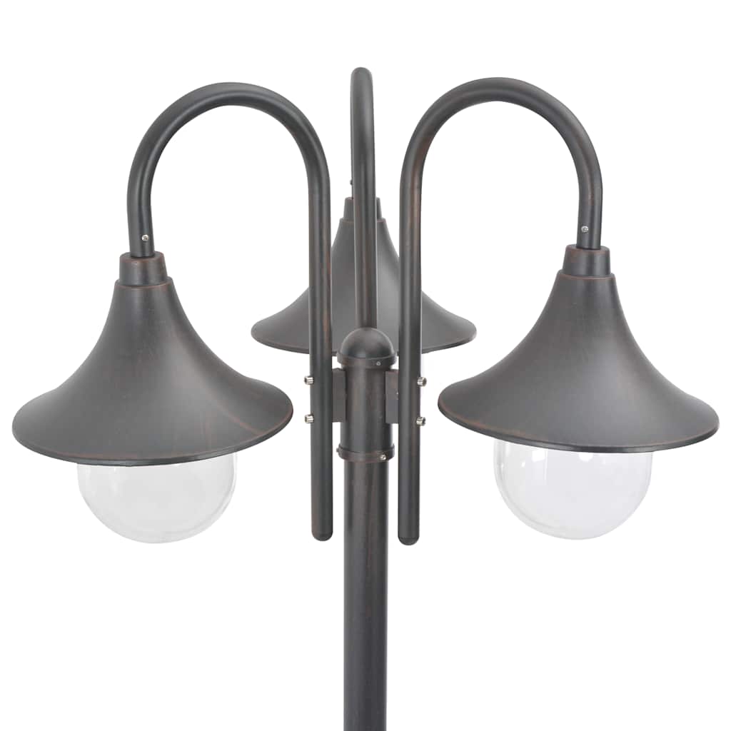 Vidaxl Light Lighting Garden E27 220 cm Aluminio Bronzo a 3 pezzi