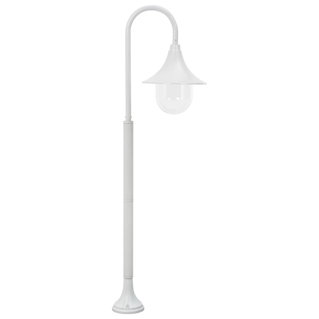 Vidaxl Paal Lighting Garden E27 120 cm de aluminio blanco