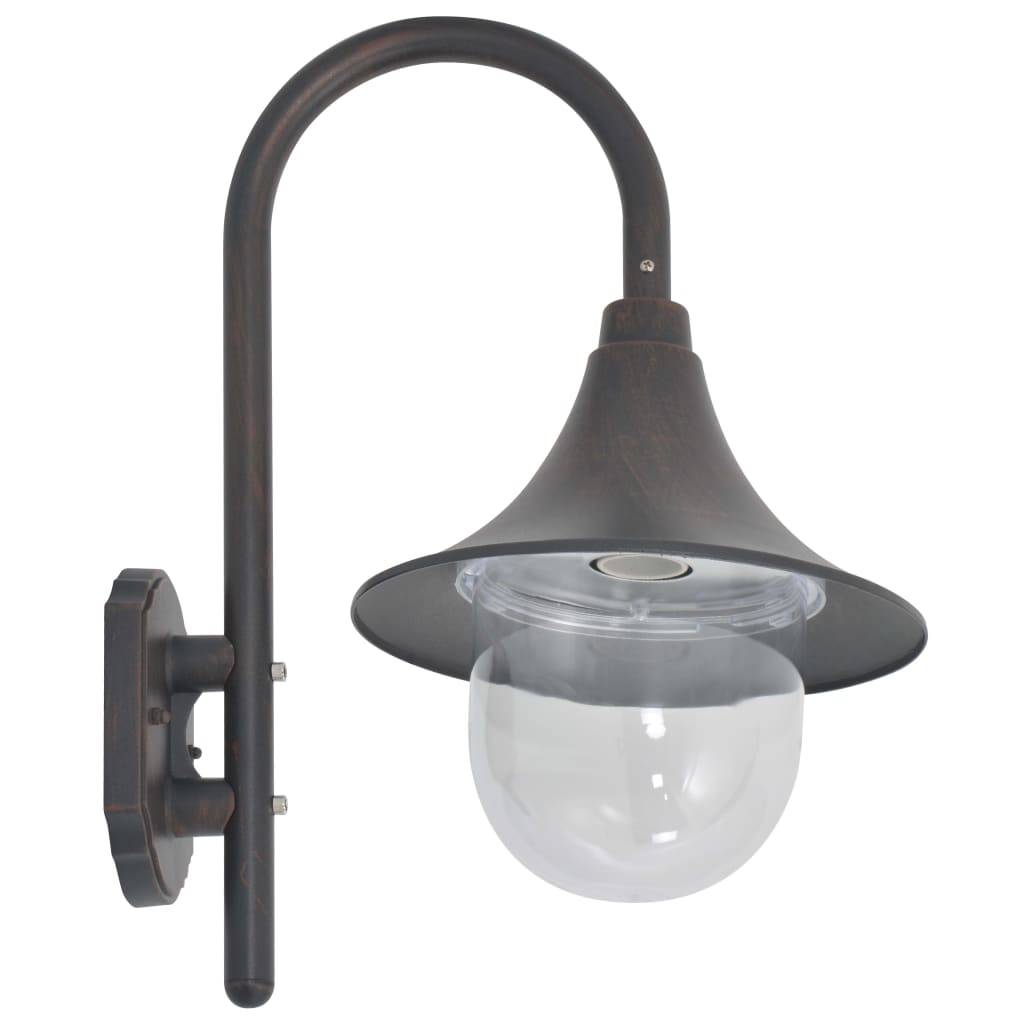 Lámpara de pared de jardín Vidaxl E27 42 cm de bronce de aluminio