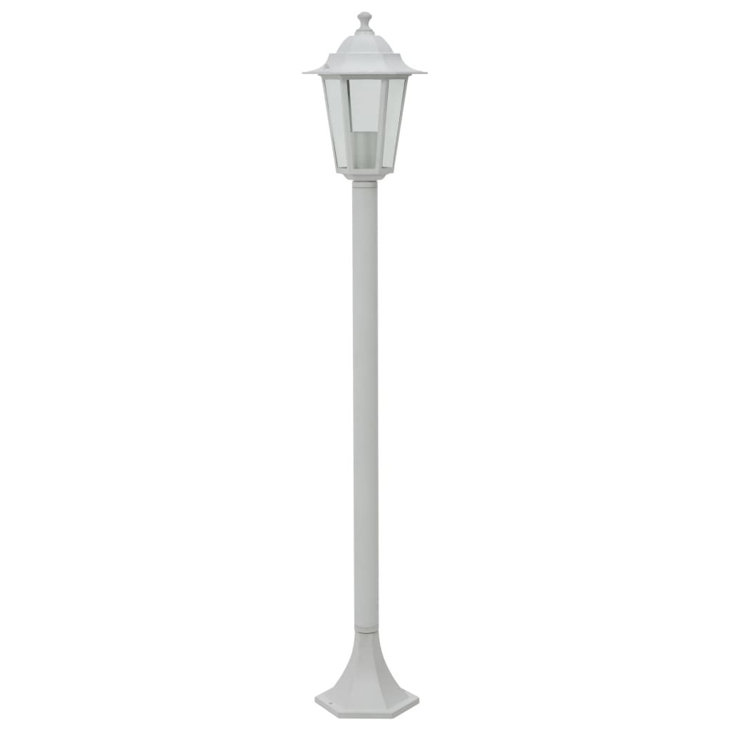 Iluminación de pila Vidaxl para jardín E27 110 cm de aluminio blanco 6 pts