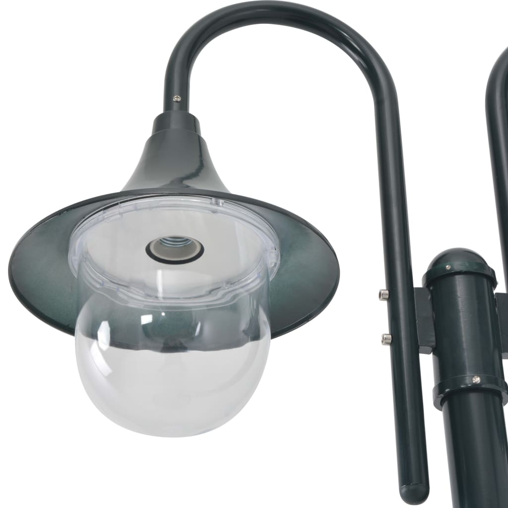 Vidaxl Light Lighting Garden E27 220 cm Alluminio verde scuro a 2 pezzi