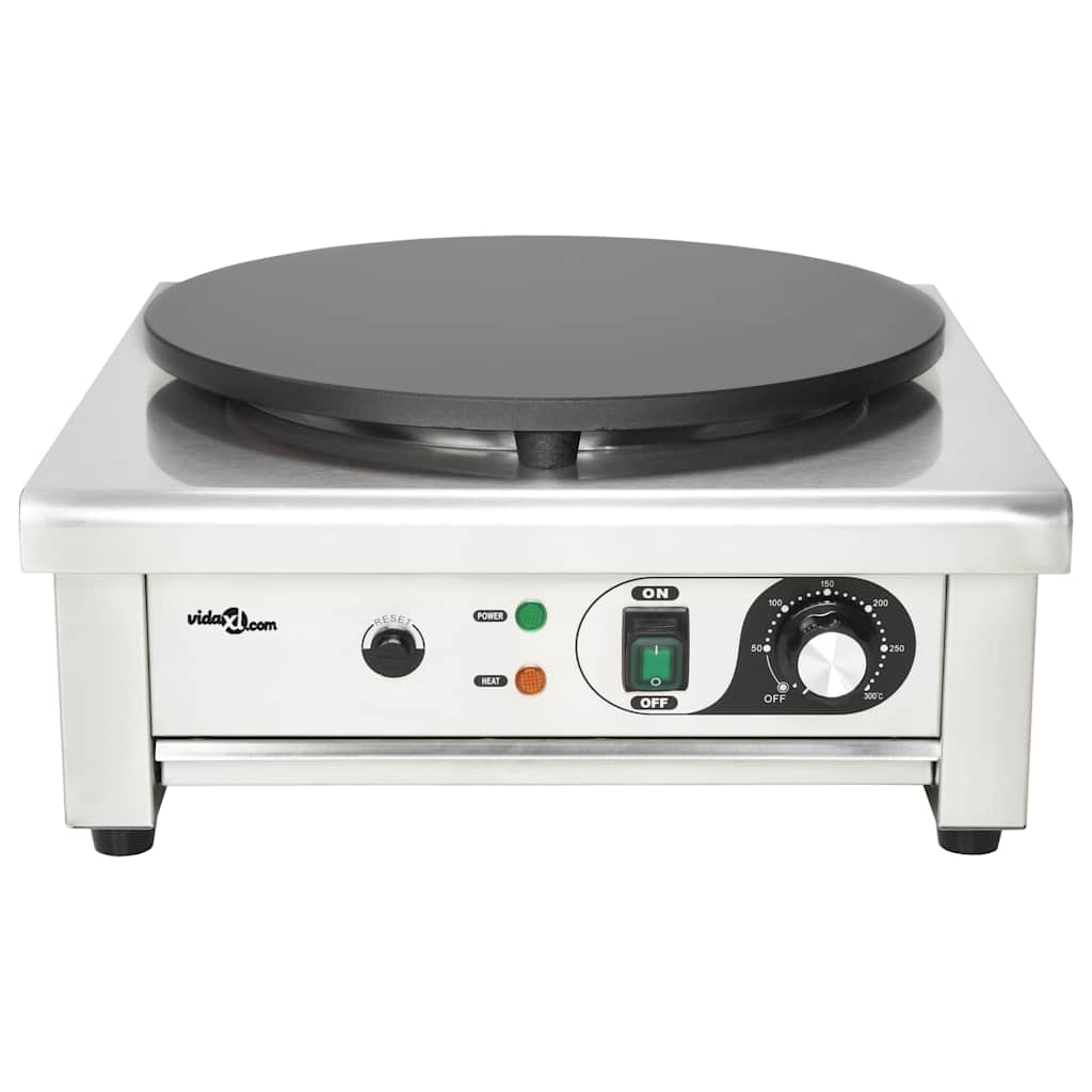 Vidaxl Crepemaker elettrico con vassoio a goccia 40 cm 3000 W