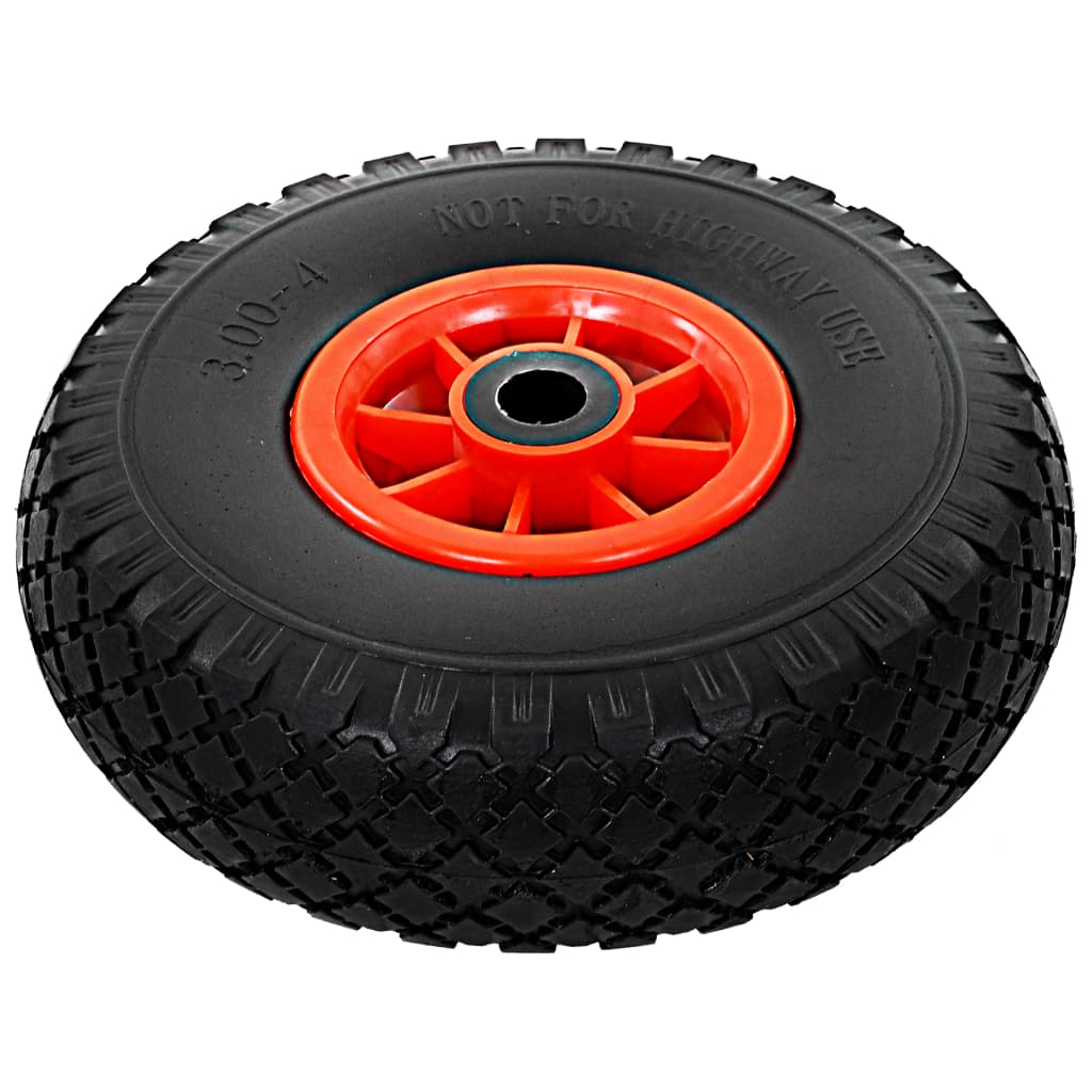Vidaxl Hand Truck Wheels 3.00-4 (260x85) Solid PU 2 PCS