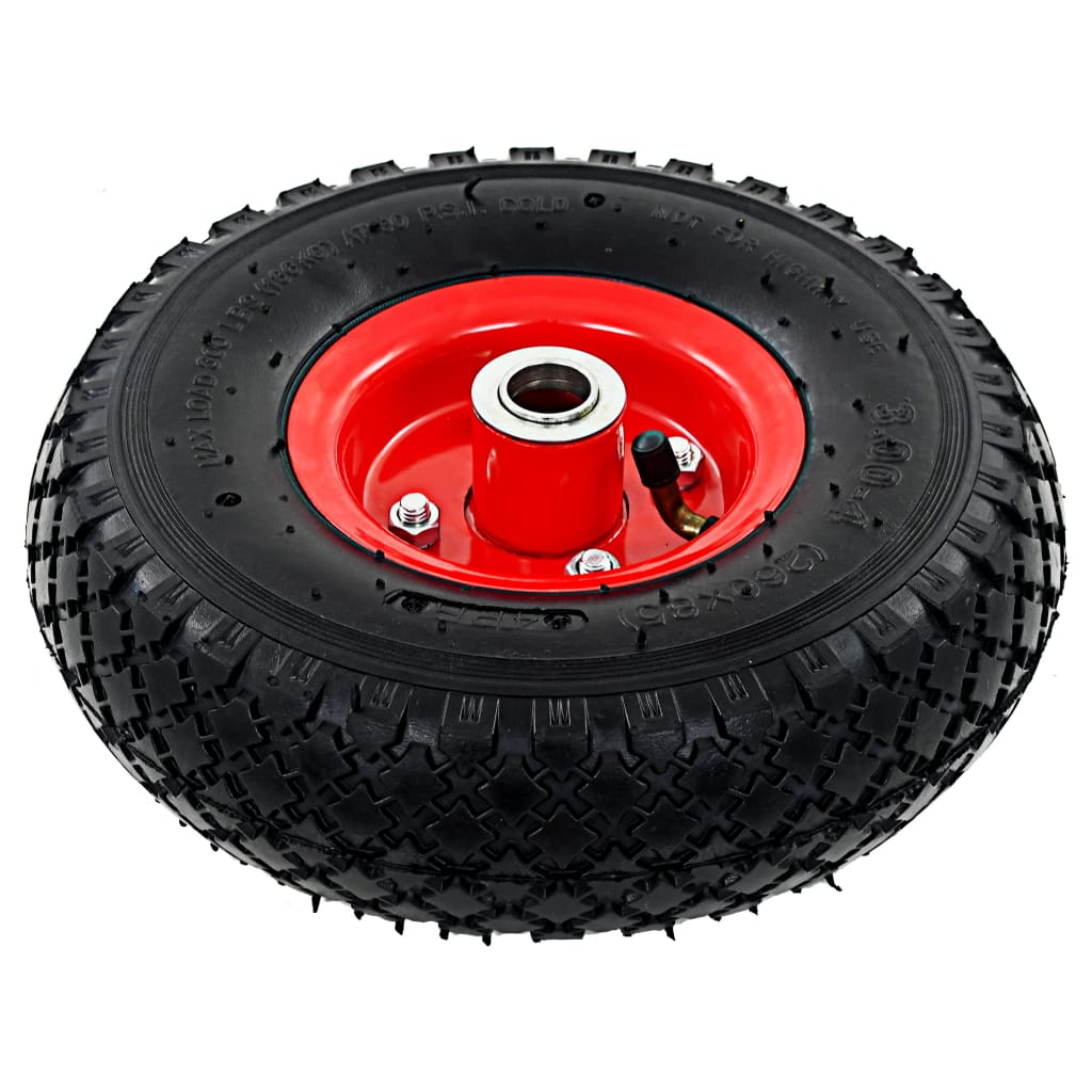 Vidaxl Hand Truck Wheels 2 PCS 3.00-4 (245x82) Caucho