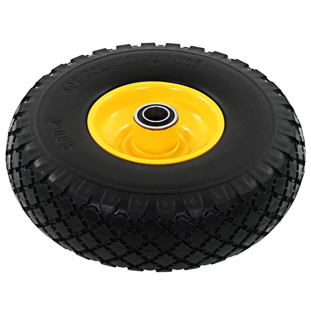 Vidaxl Hand Truck Wheels 3.00-4 (260x85) Solid PU 2 PCS