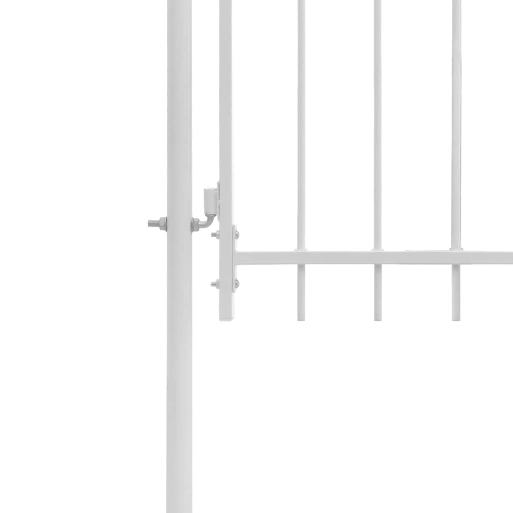 VidaXL puerta de jardín acero 1x2,45 m blanco