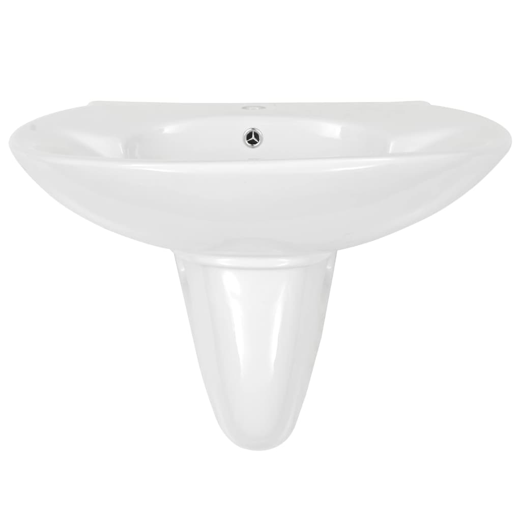 Vidaxl Washbasin Wall -montato 690x520x210 mm bianco in ceramica