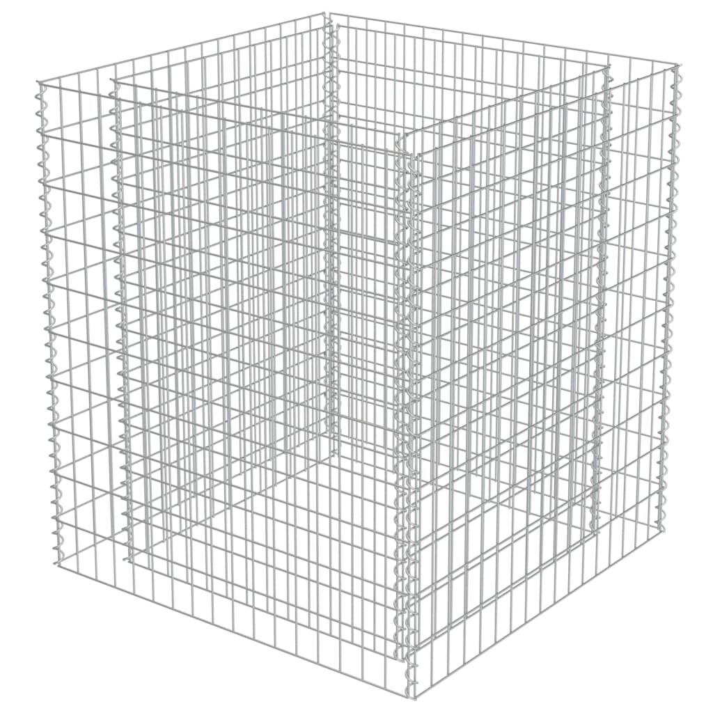 Vidaxl Gabion Planter Insentado 90x90x100 cm de acero galvanizado