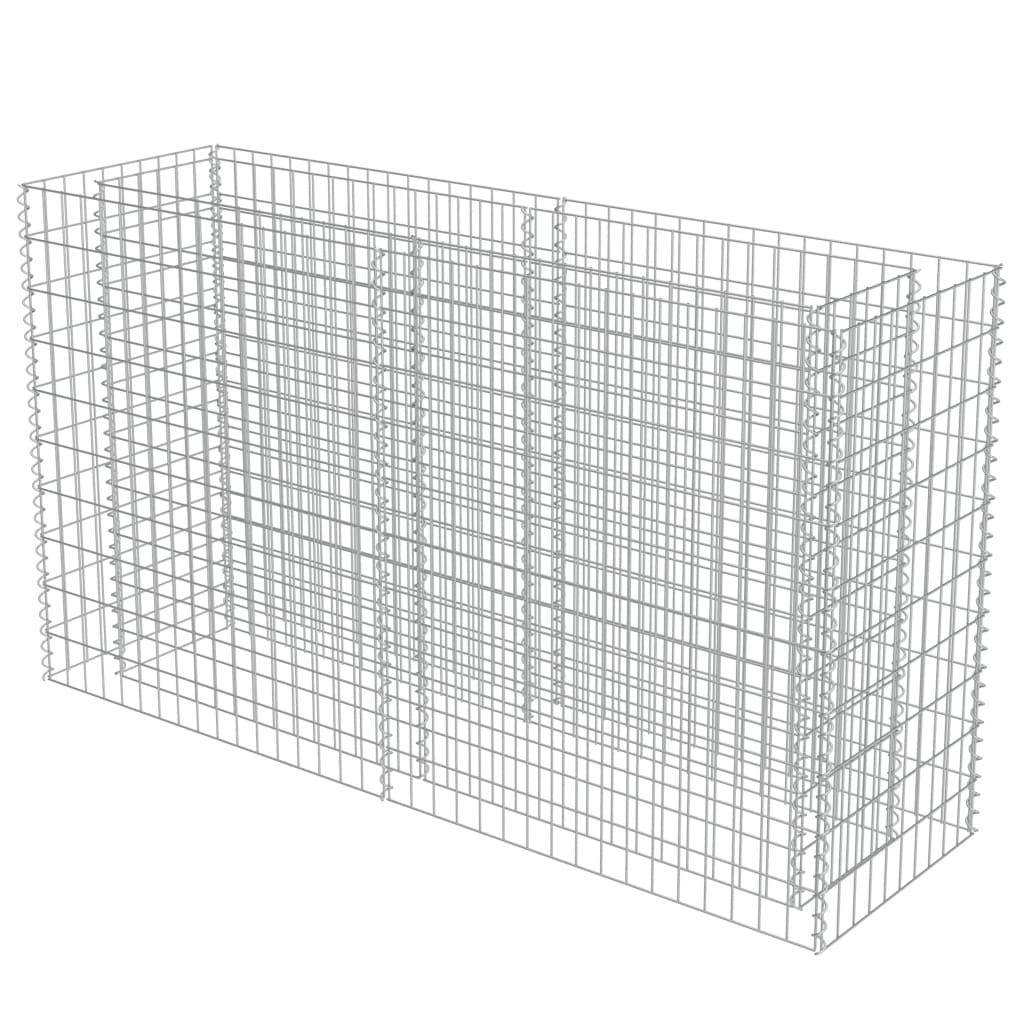 Vidaxl Gabion Planter elevado 180x50x100 cm de acero galvanizado