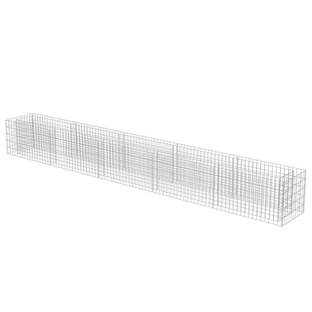 Plantador de Gabion Vidaxl elevado 450x50x50 cm de acero galvanizado