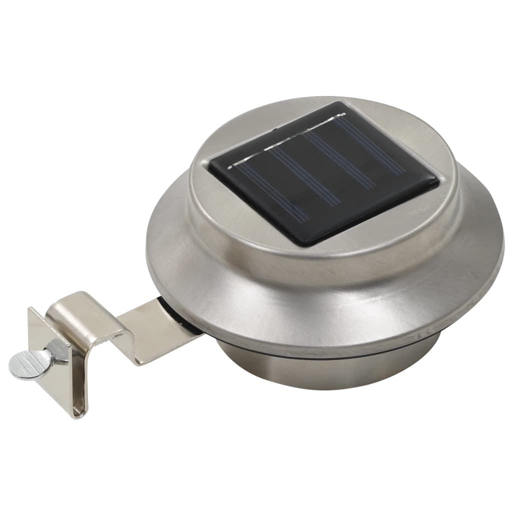 Lámparas solares LED Vidaxl alrededor de 12 cm de blanco 6 pts