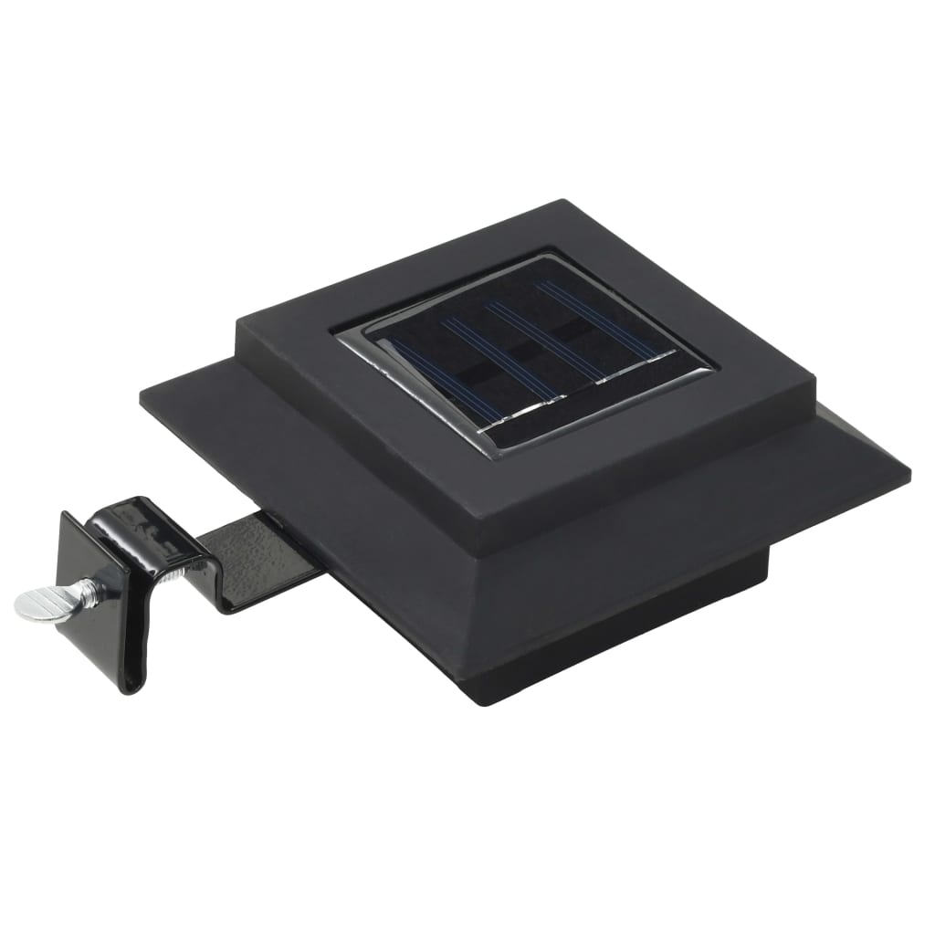 Lampade solari a LED VIDAXL quadrati 12 cm neri 6 m