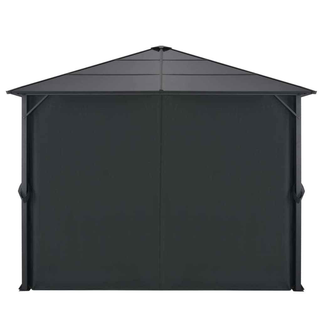Vidaxl Arbor con tenda 3x3 m in alluminio nero