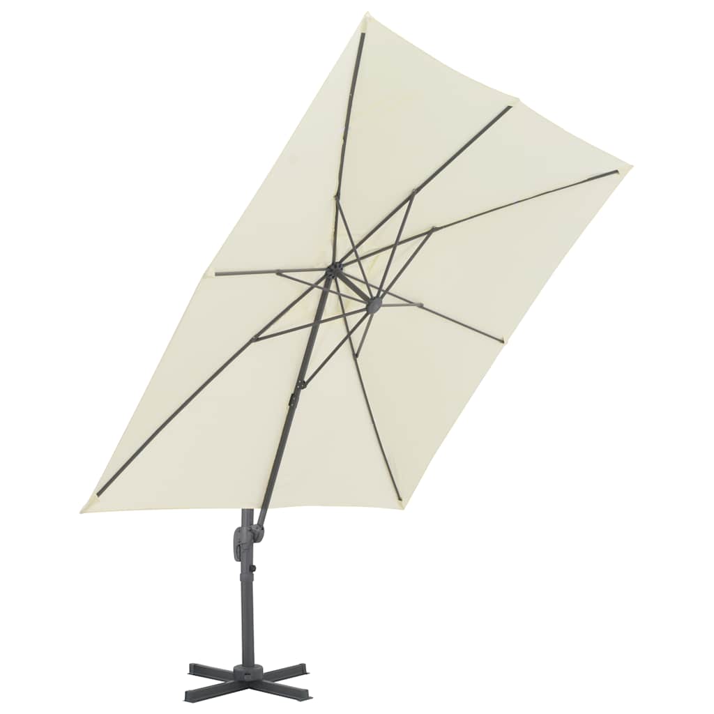 Parasol flotante Vidaxl con poste de aluminio 300x300 cm de arena