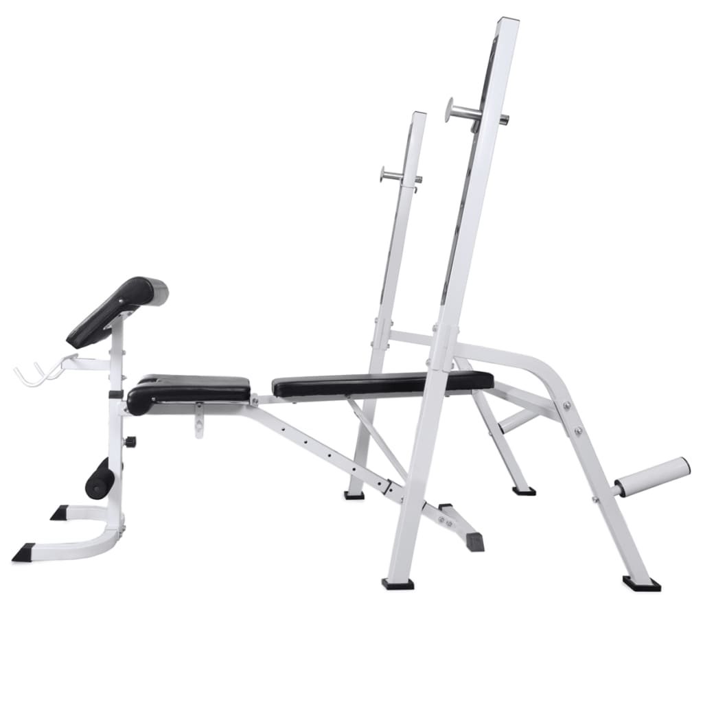 Banca di allenamento Vidaxl con rack di peso e manubri set 60,5 kg