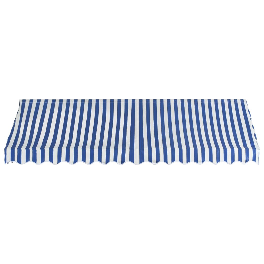 Vidaxl Luifel 350x120 cm blu e bianco