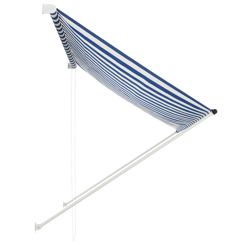 Vidaxl Luifel estendibile 200x150 cm blu e bianco