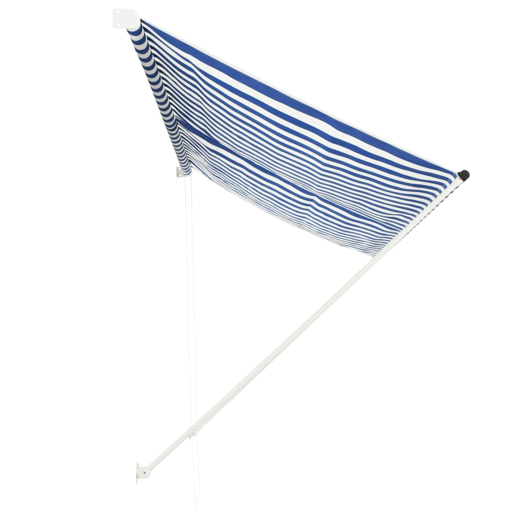 Vidaxl Luifel estendibile 300x150 cm blu e bianco