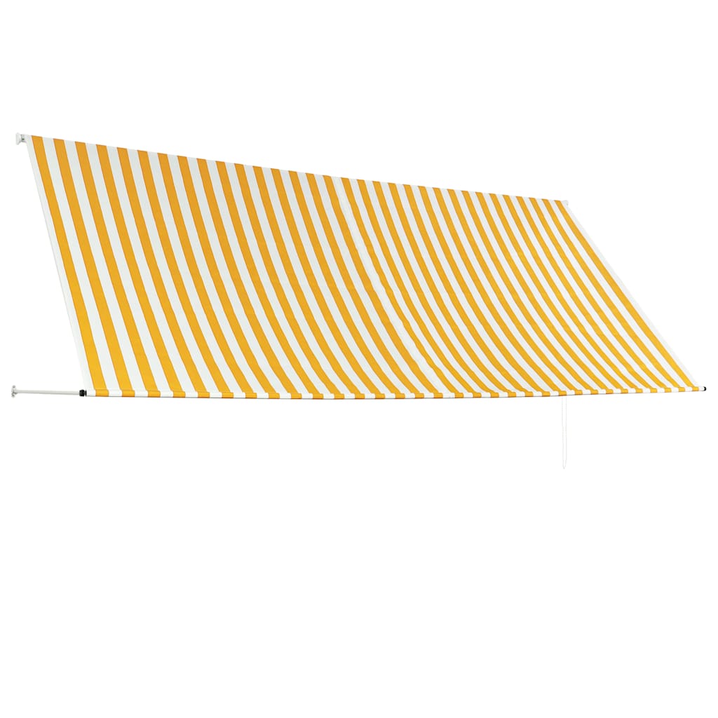 Vidaxl Luifel estendibile 350x150 cm giallo e bianco