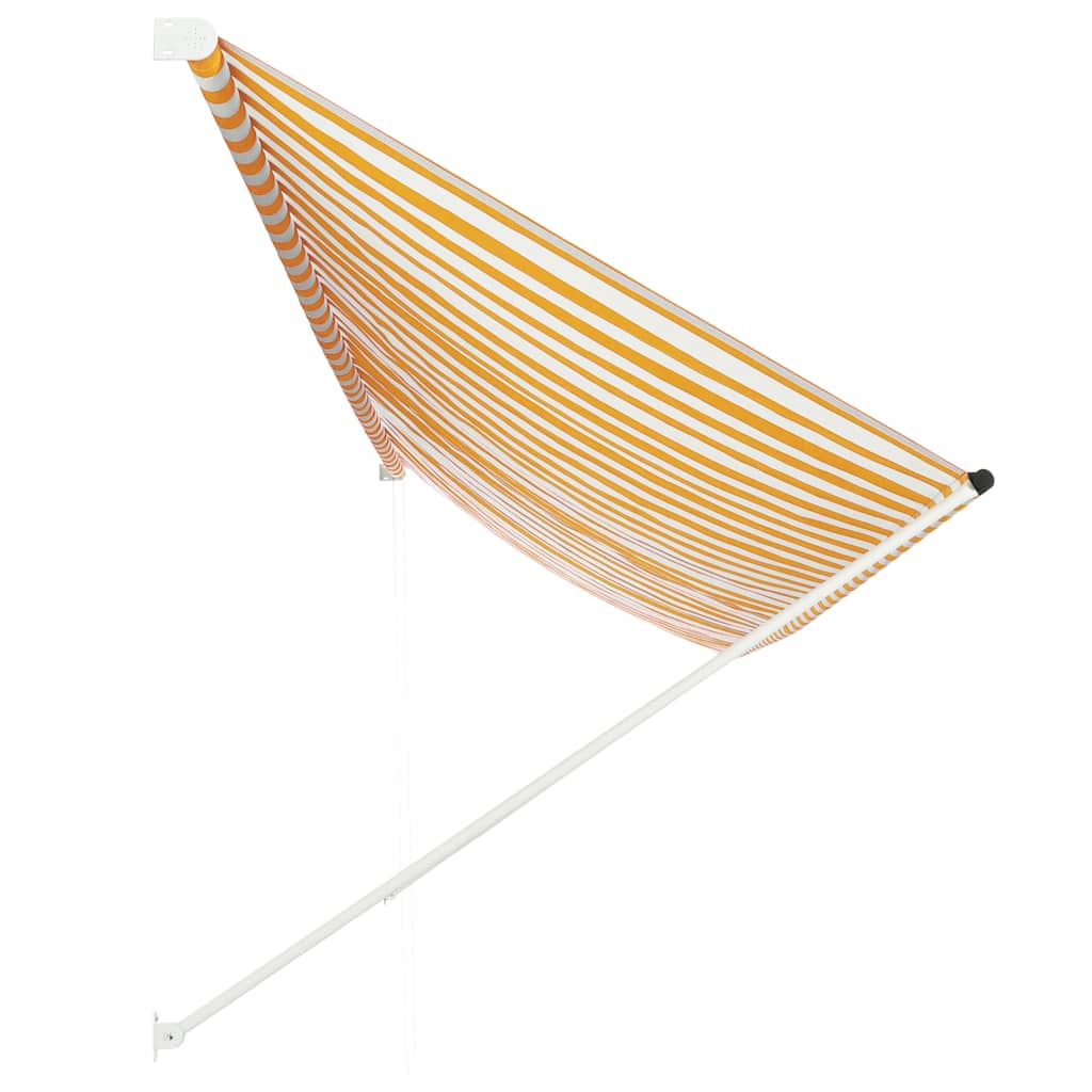 Vidaxl Luifel estendibile 400x150 cm giallo e bianco