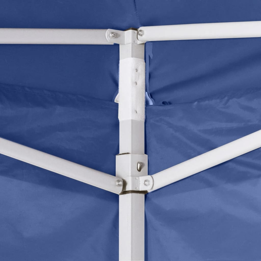 Tenda pieghevole Vidaxl con 2 pareti 3x3 m blu