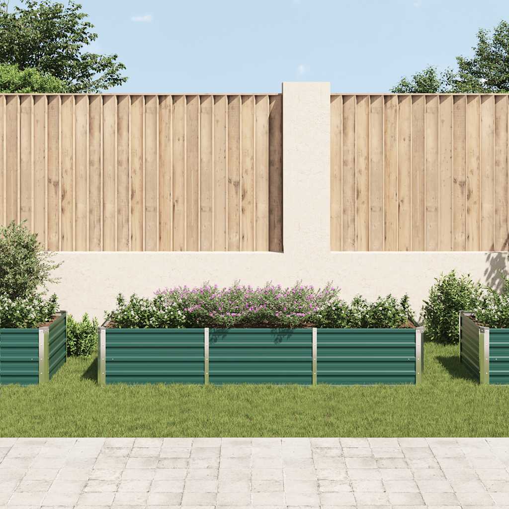 Vidaxl Planter Insertar 240x80x45 cm de acero galvanizado verde