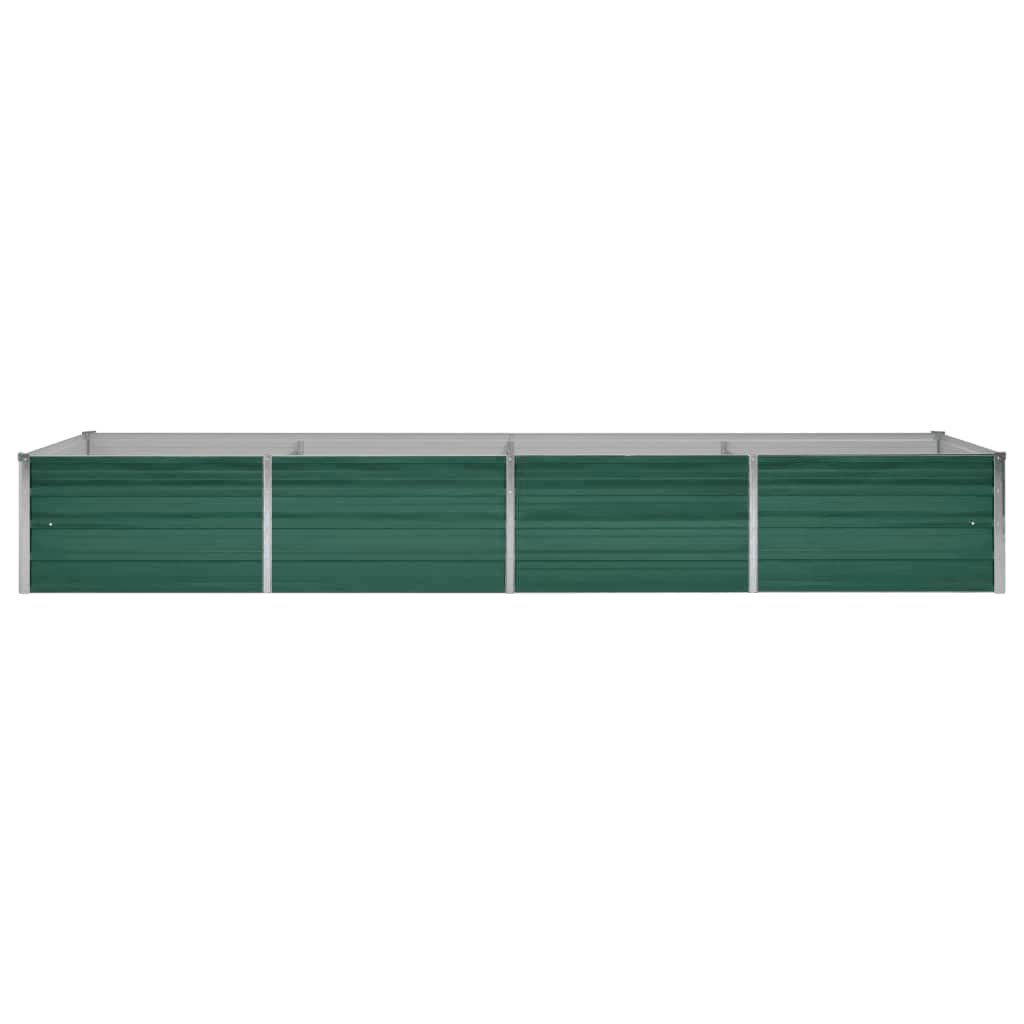Plantador Vidaxl insertado 320x80x45 cm de acero galvanizado verde