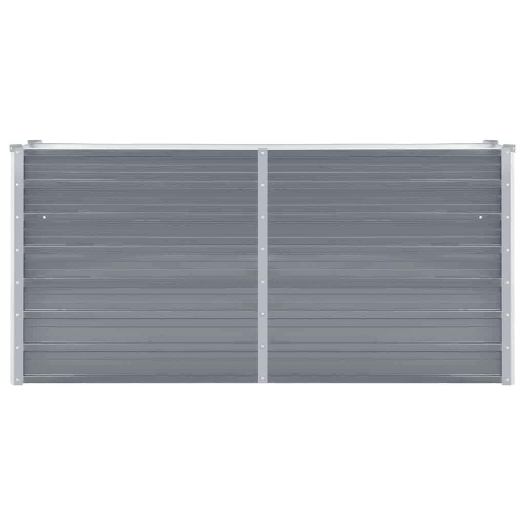 Vidaxl fioriera raccolta 160x40x77 cm grigio in acciaio zincato