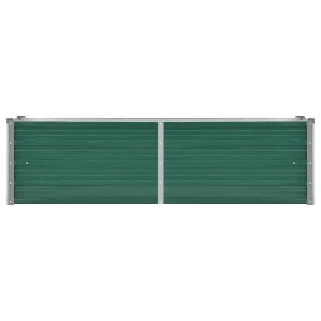 Vidaxl Planning Box elevado 160x40x45 cm de acero galvanizado verde