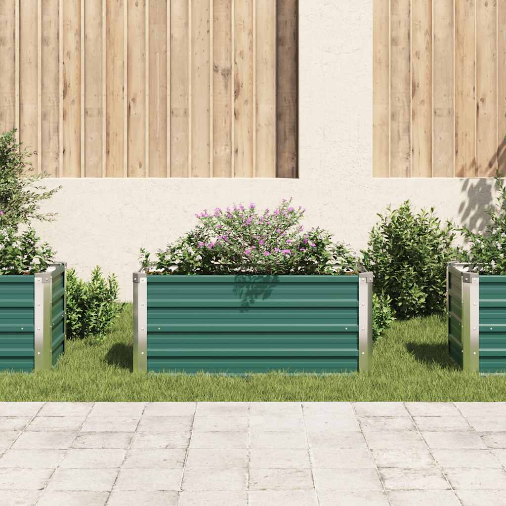 Vidaxl Planter Insertar 100x40x45 cm de acero galvanizado verde