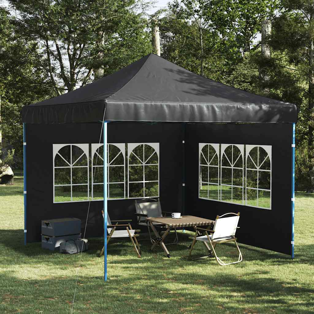Paredes de carpa Vidaxl con ventana PE Anthracite 2 STS