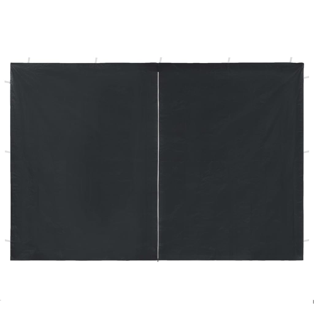 Paredes de carpa Vidaxl con cremallera PE Anthracite 2 STS