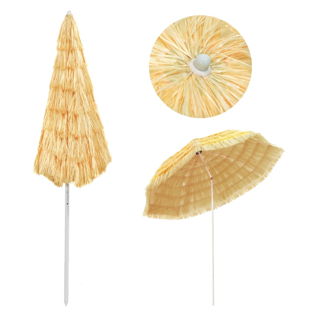 Vidaxx sombrilla de playa estilo hawaiano 300 cm natural