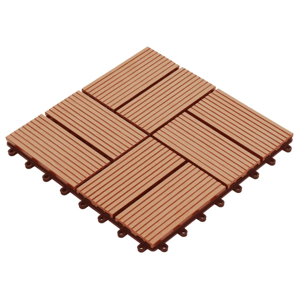 Vidaxl Terrace Tiles 30x30 cm 1 m² Color de teca HKC 11 STS