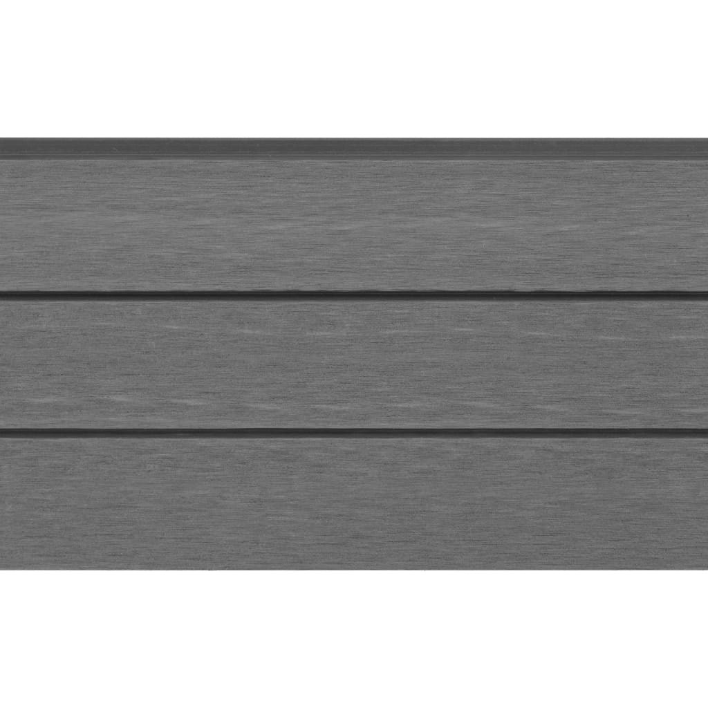 Tableros de cerca de reemplazo de Vidaxl 9 PCS 170 cm HKC Gray
