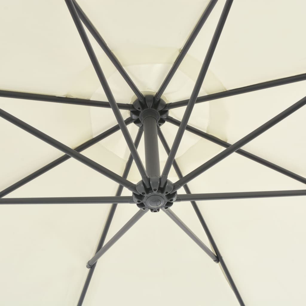 Vidaxl PARASOL mobile con polo in acciaio a sabbia 300 cm