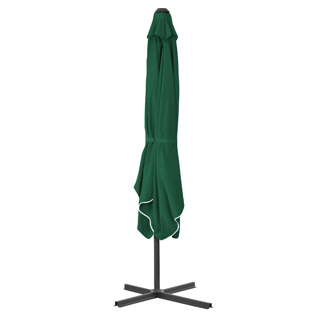 Parasol Vidaxl con poste de acero 250x250 cm verde