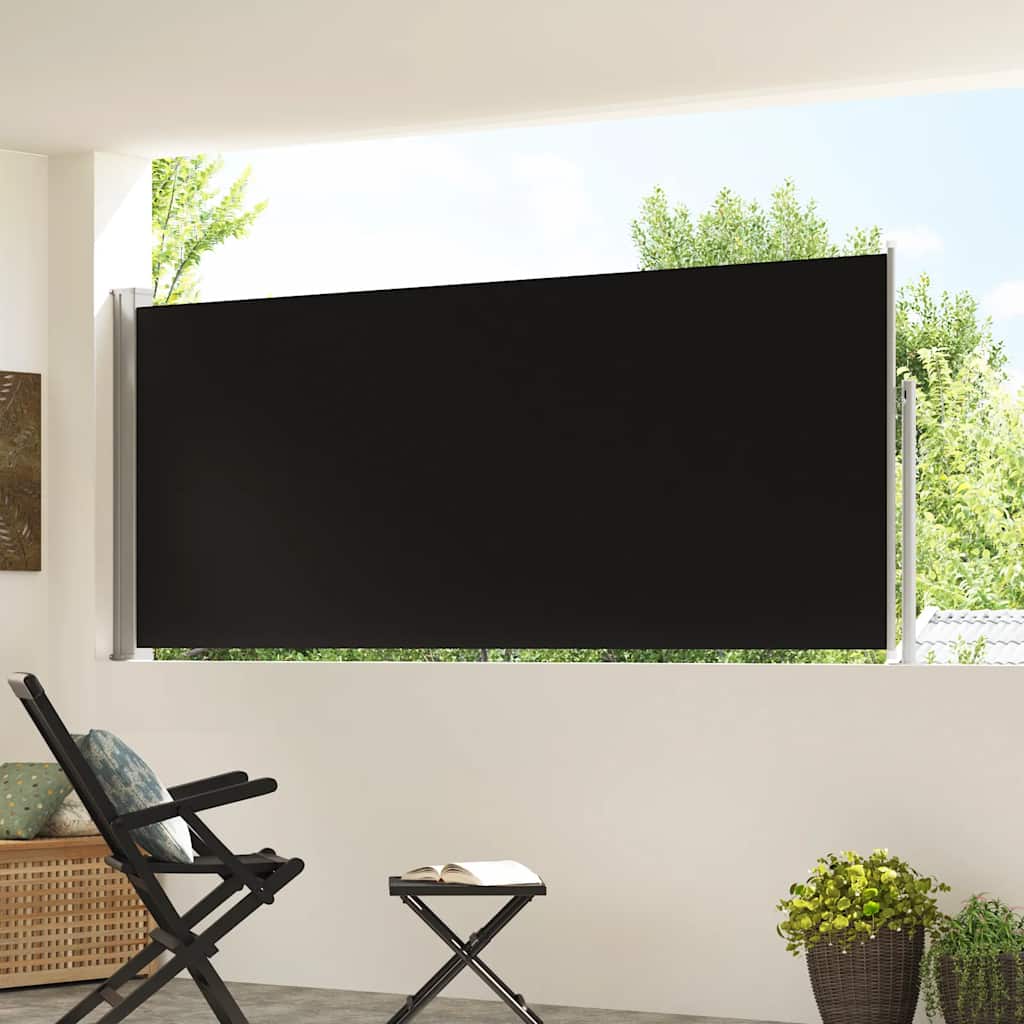 Parabrisas Vidaxl extensible 120x300 cm negro