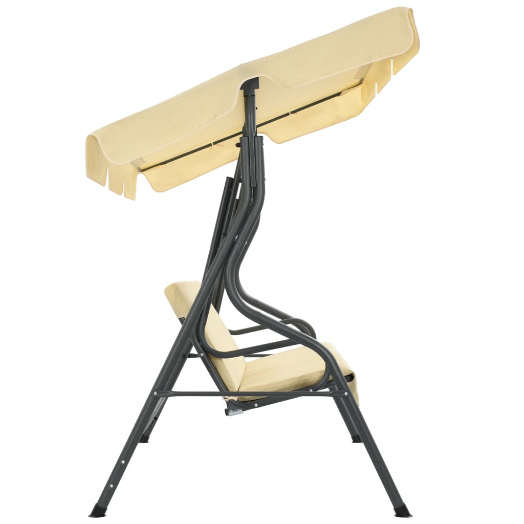 Vidaxl Swing Bench 170x110x153 cm Crema bianco