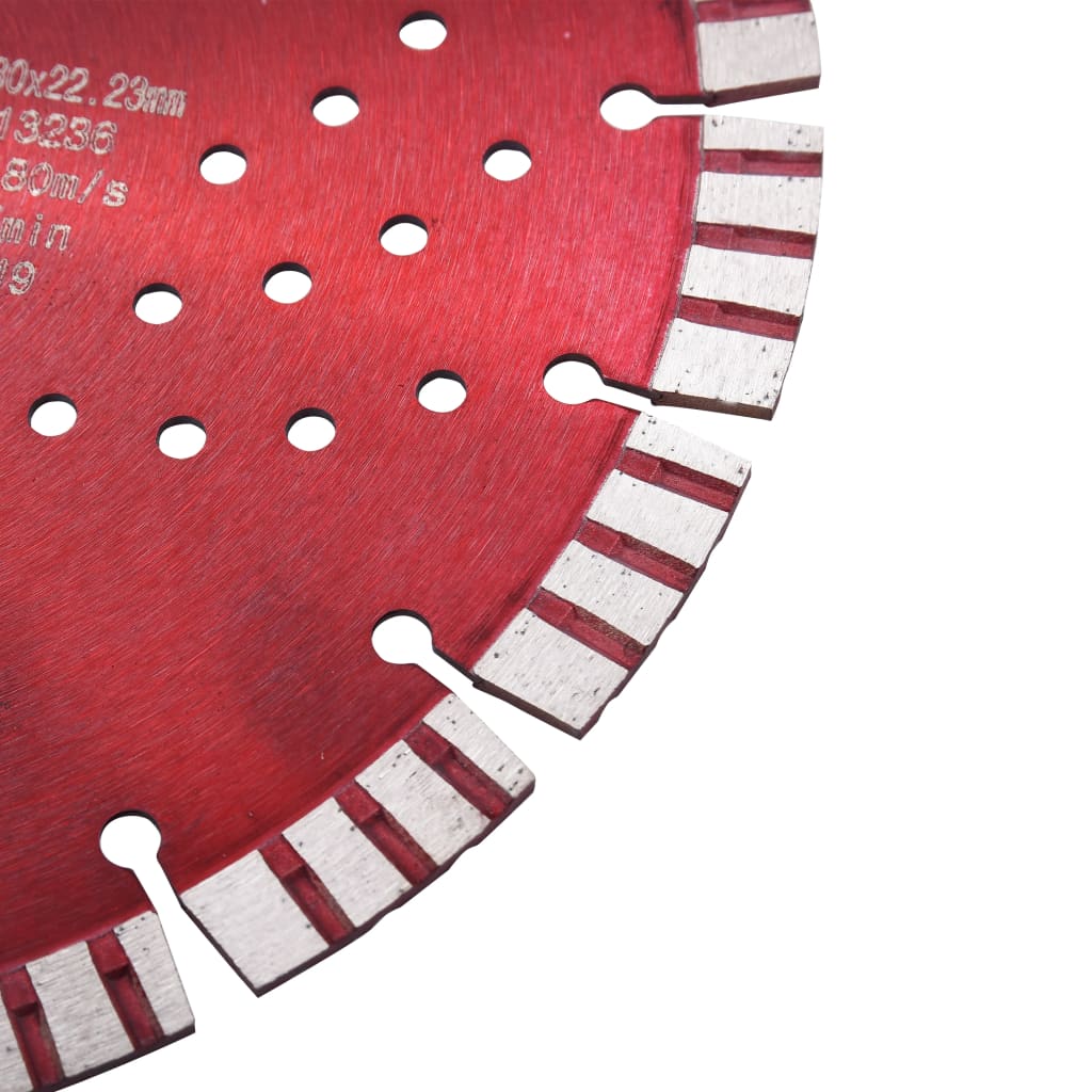 Vidaxl Diamond Saw Blade con turbo e fori in acciaio da 230 mm