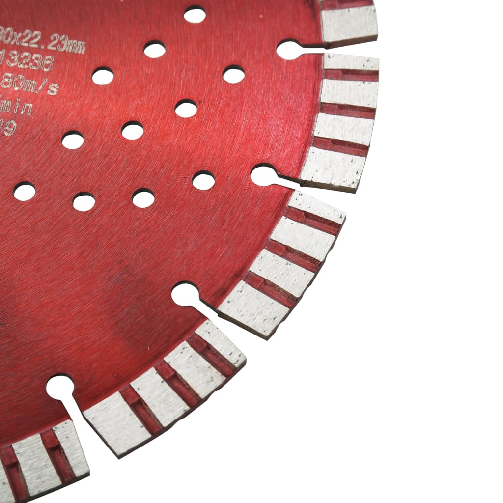 Vidaxl Diamond Saw Blade con turbo e fori da 300 mm in acciaio