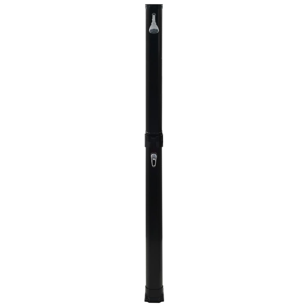 Vidaxl solardouche plegable 23 l 214 cm negro