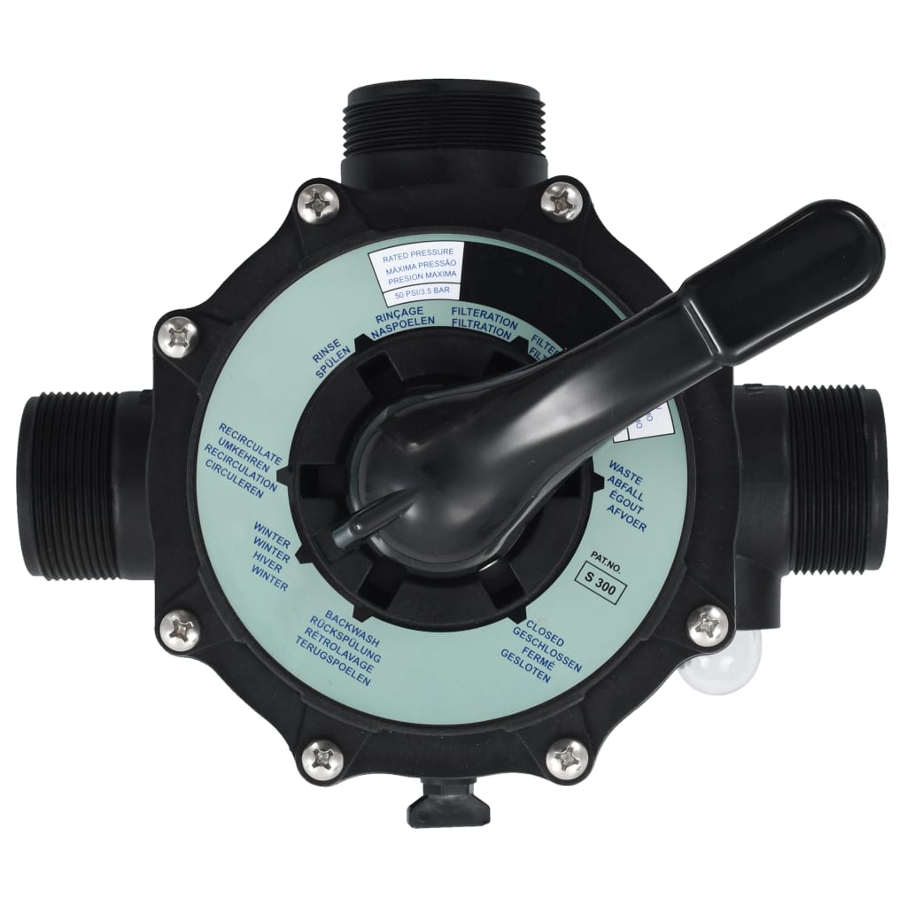 Válvula de mótillo de Vidaxl para filtro de arena de 6 vías 1.5 ABS