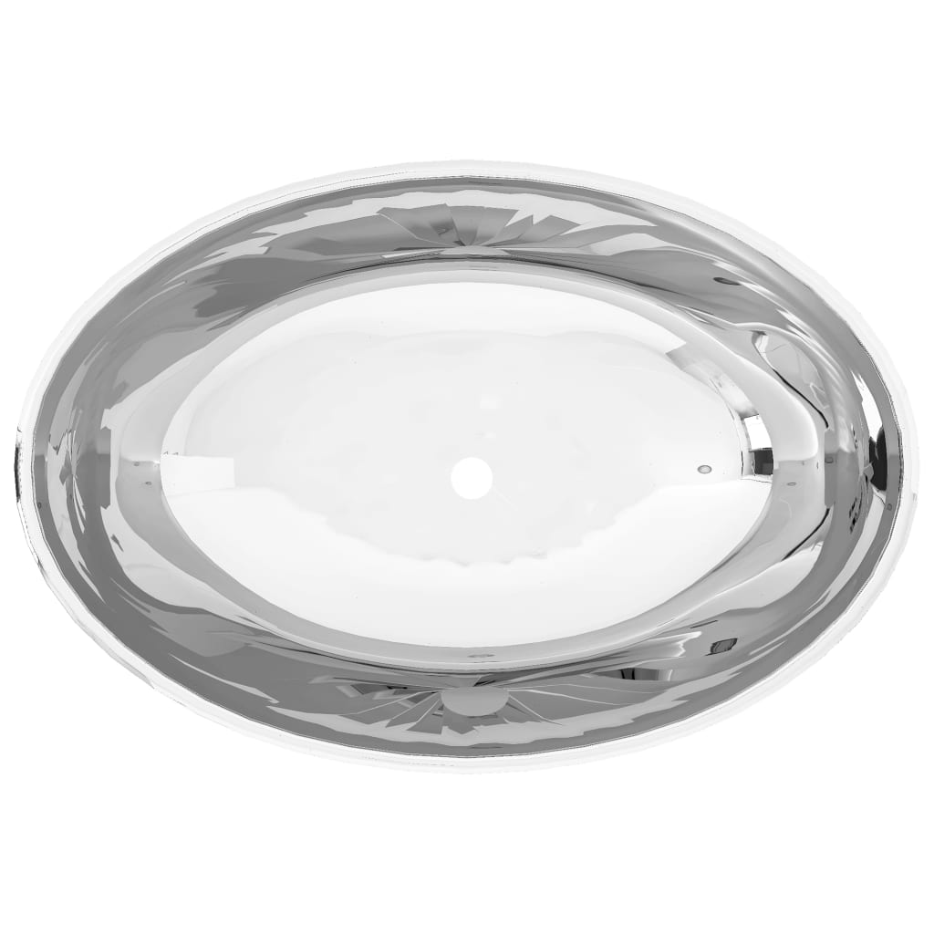 Vidaxl Washbasin 40x33x13.5 cm Ceramico colorato in argento